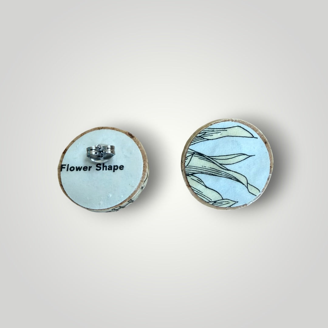 Vintage Book & Wine Earrings-vbw19