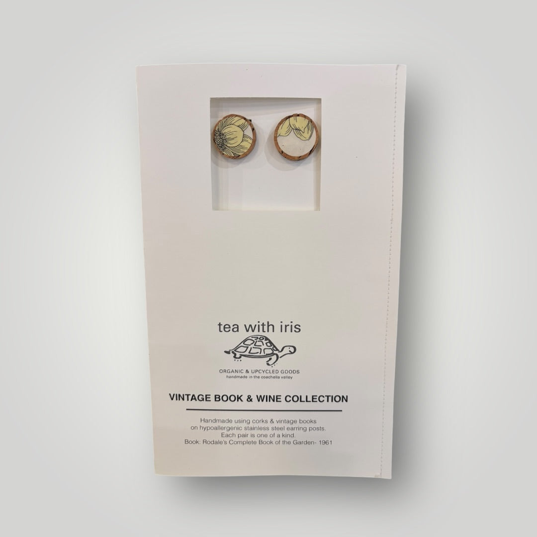 Vintage Book & Wine Earrings-vbw5