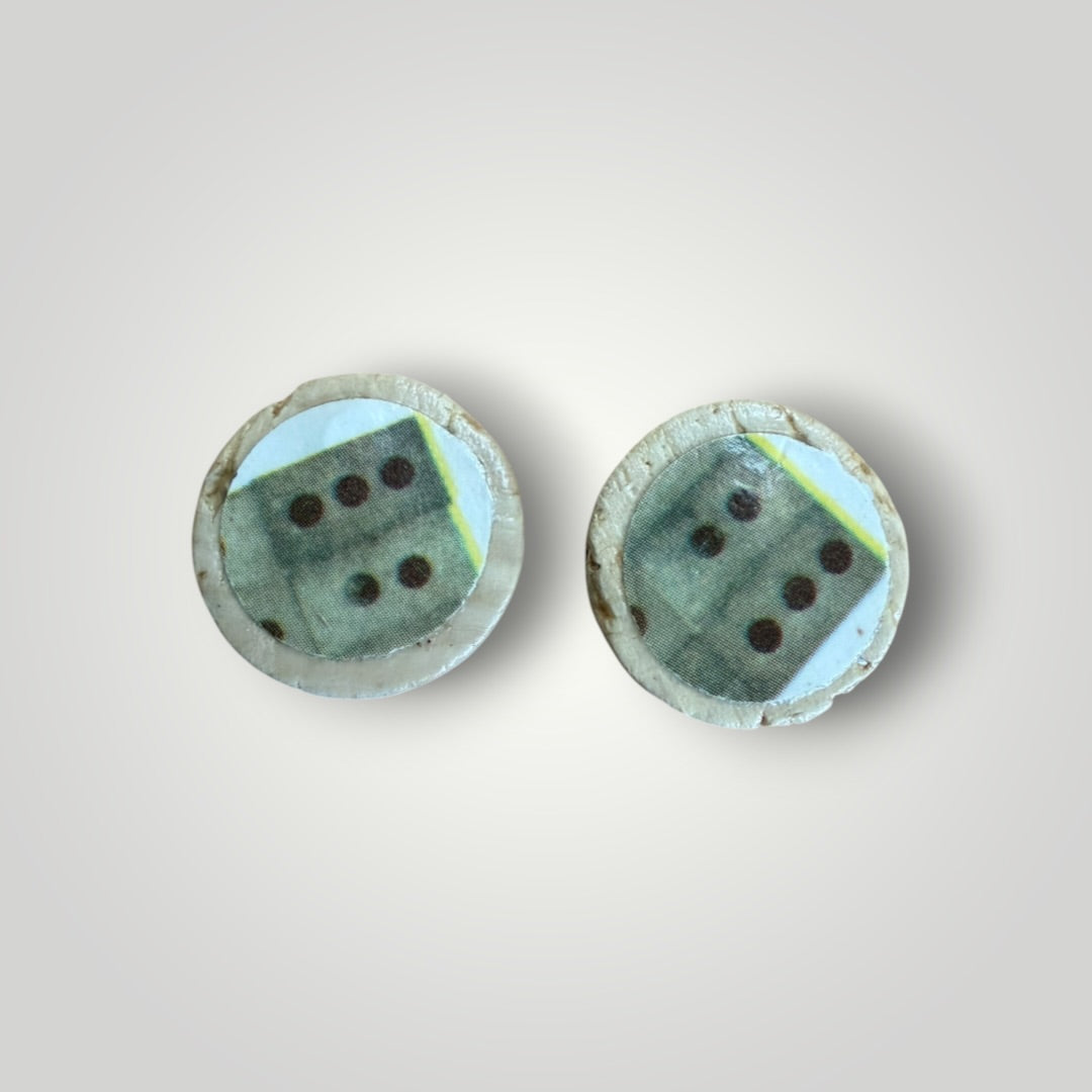 Vintage Book & Wine Earrings-vbw14