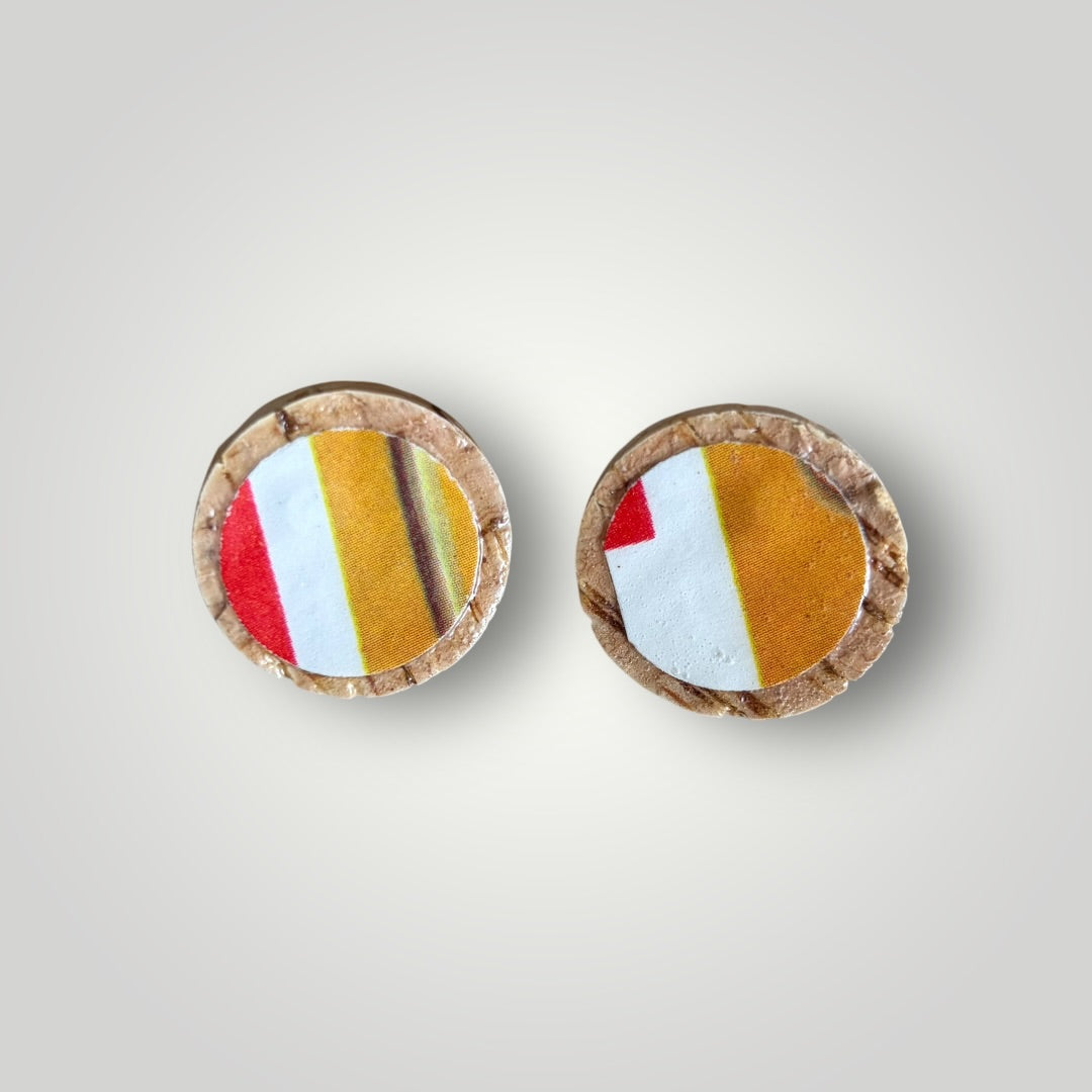 Vintage Book & Wine Earrings
