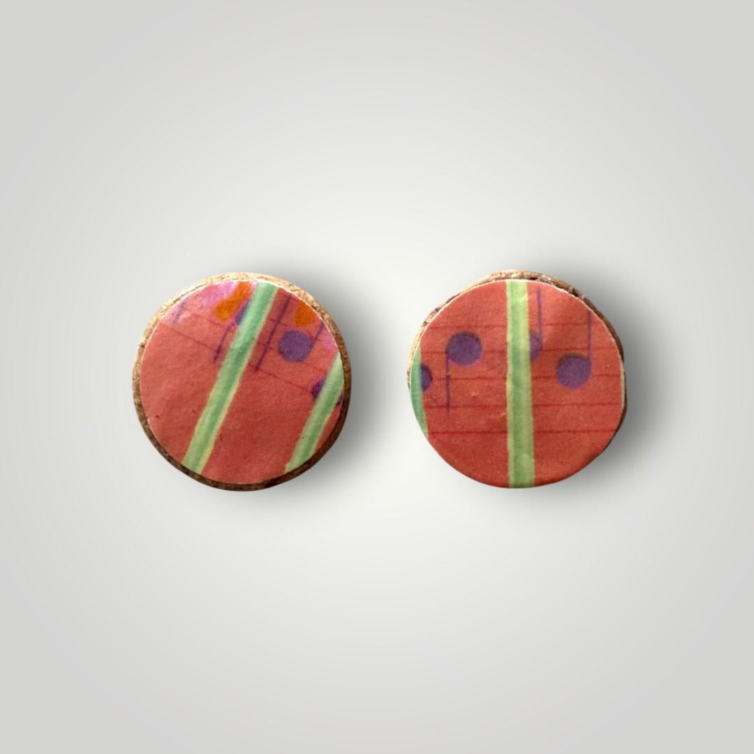 Vintage Book & Wine Earrings-vbw18