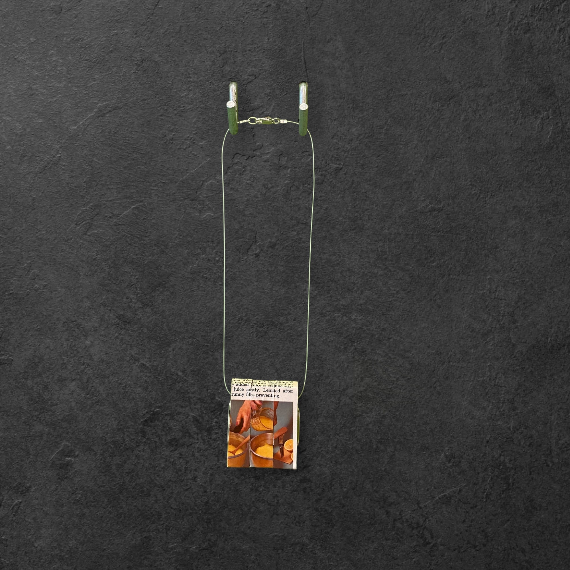 Vintage Book & Lounge Necklace - 50’s Cookbook