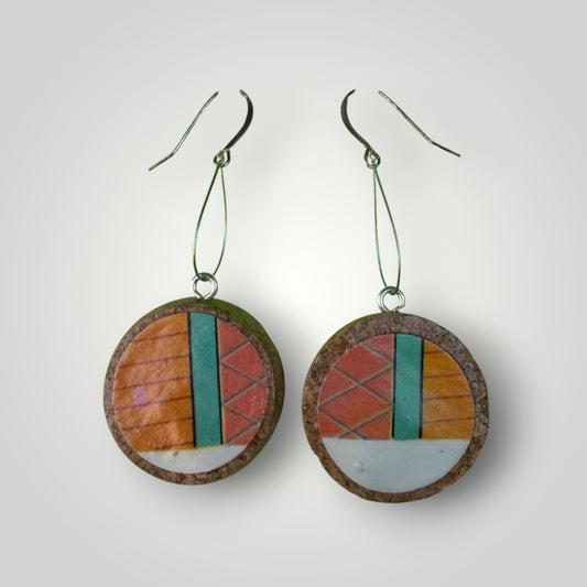 Vintage Book & Wine Earrings-vbw23