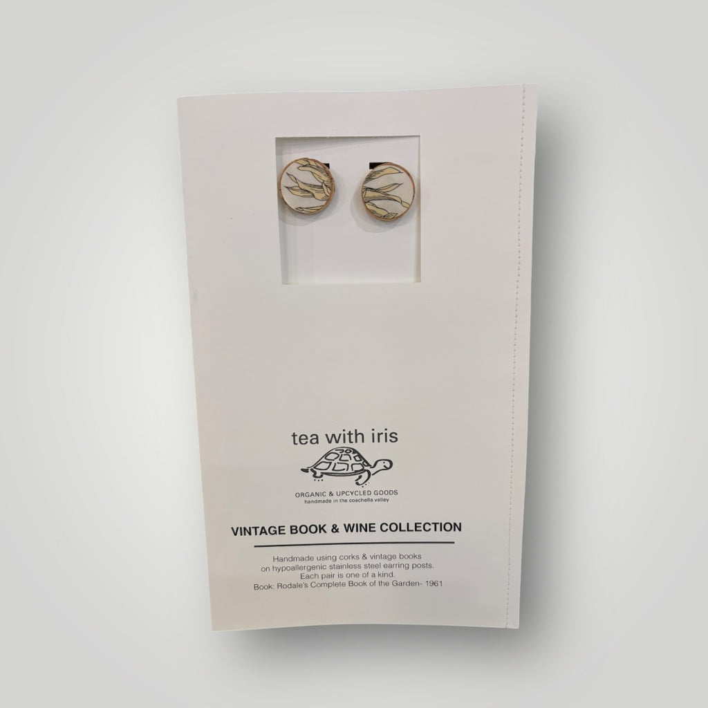 Vintage Book & Wine Earrings-vbw6