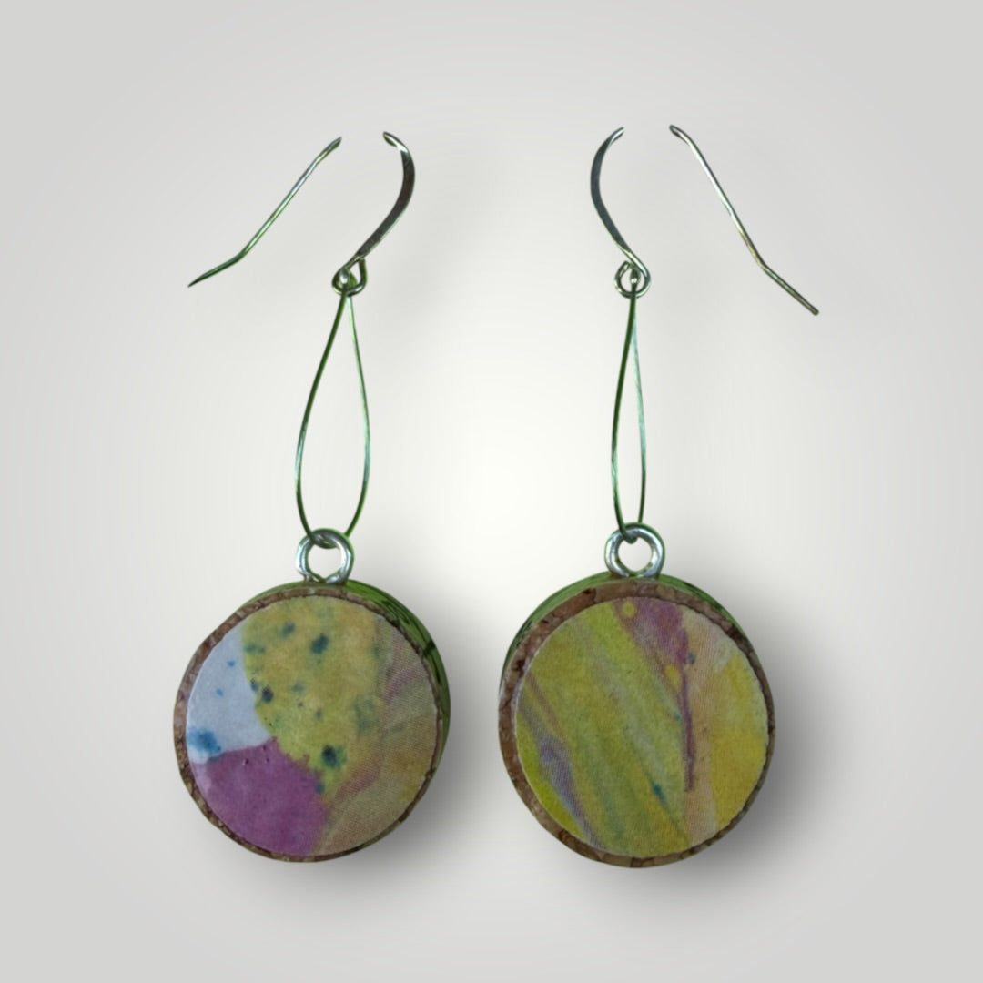 Vintage Book & Wine Earrings-vbw28