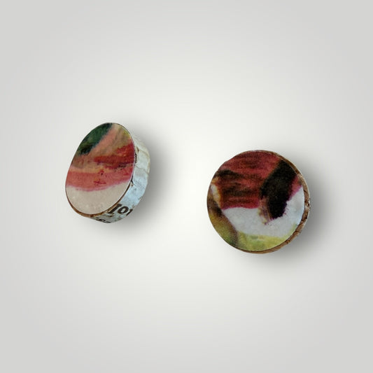 Vintage Book & Wine Earrings-vbw4