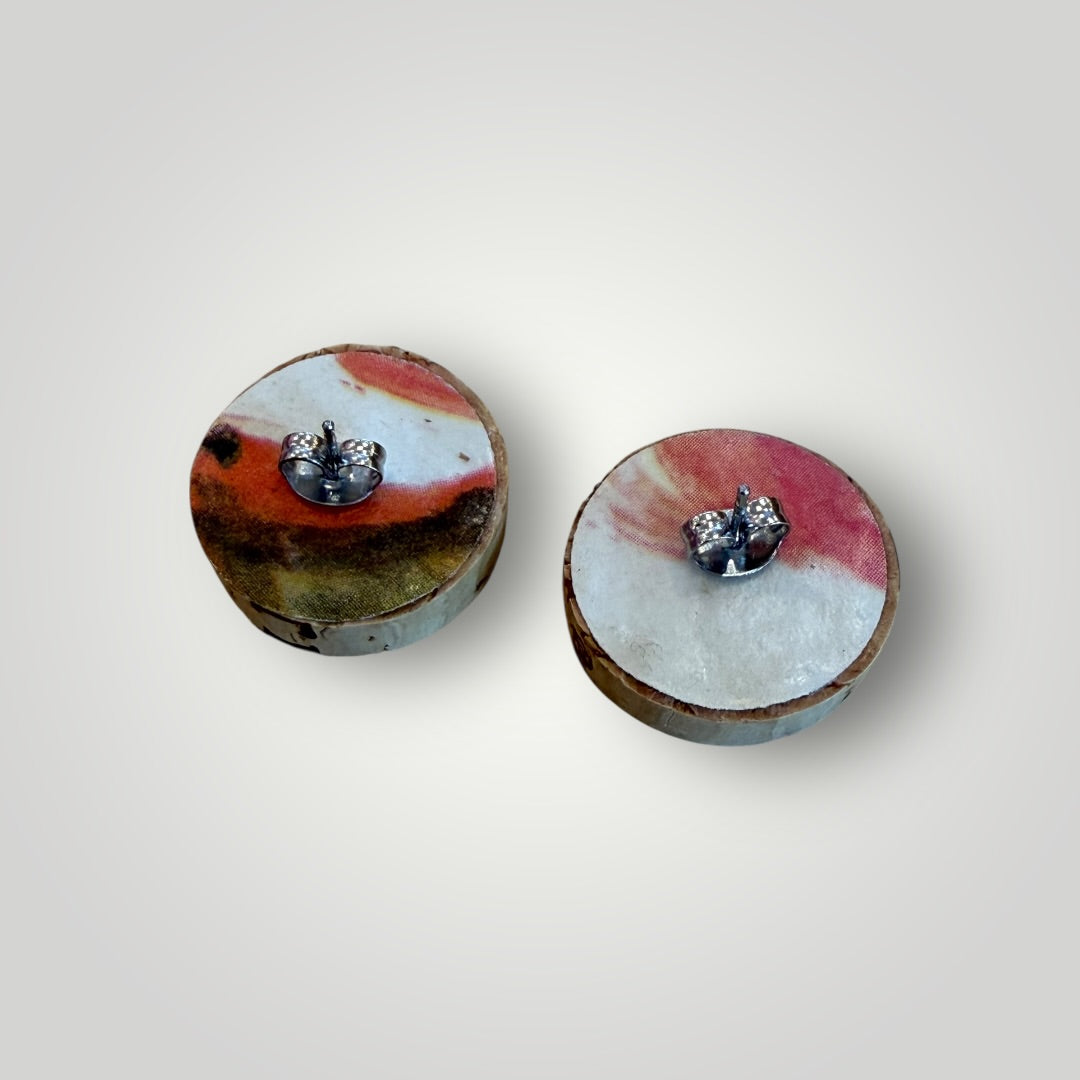 Vintage Book & Wine Earrings-vbw4