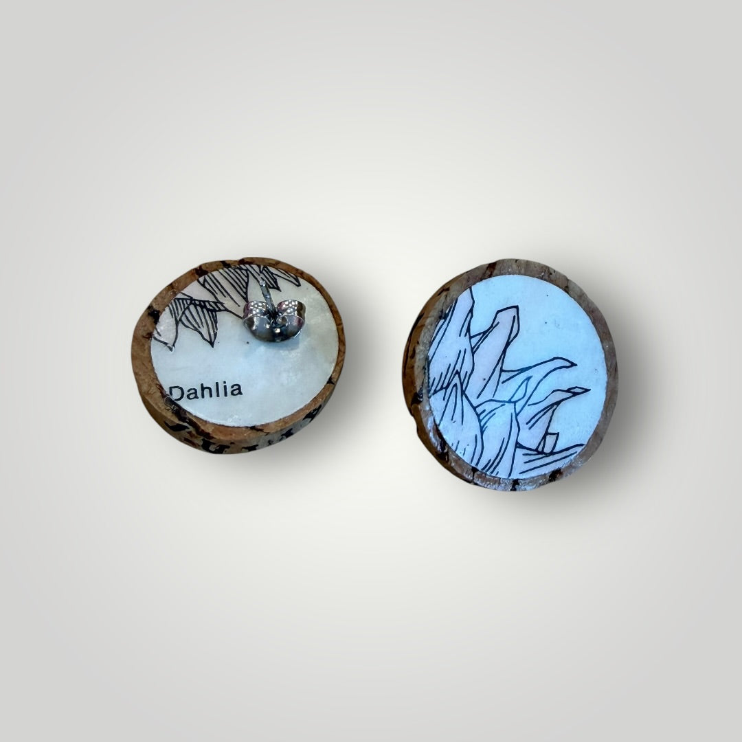 Vintage Book & Wine Earrings-vbw8