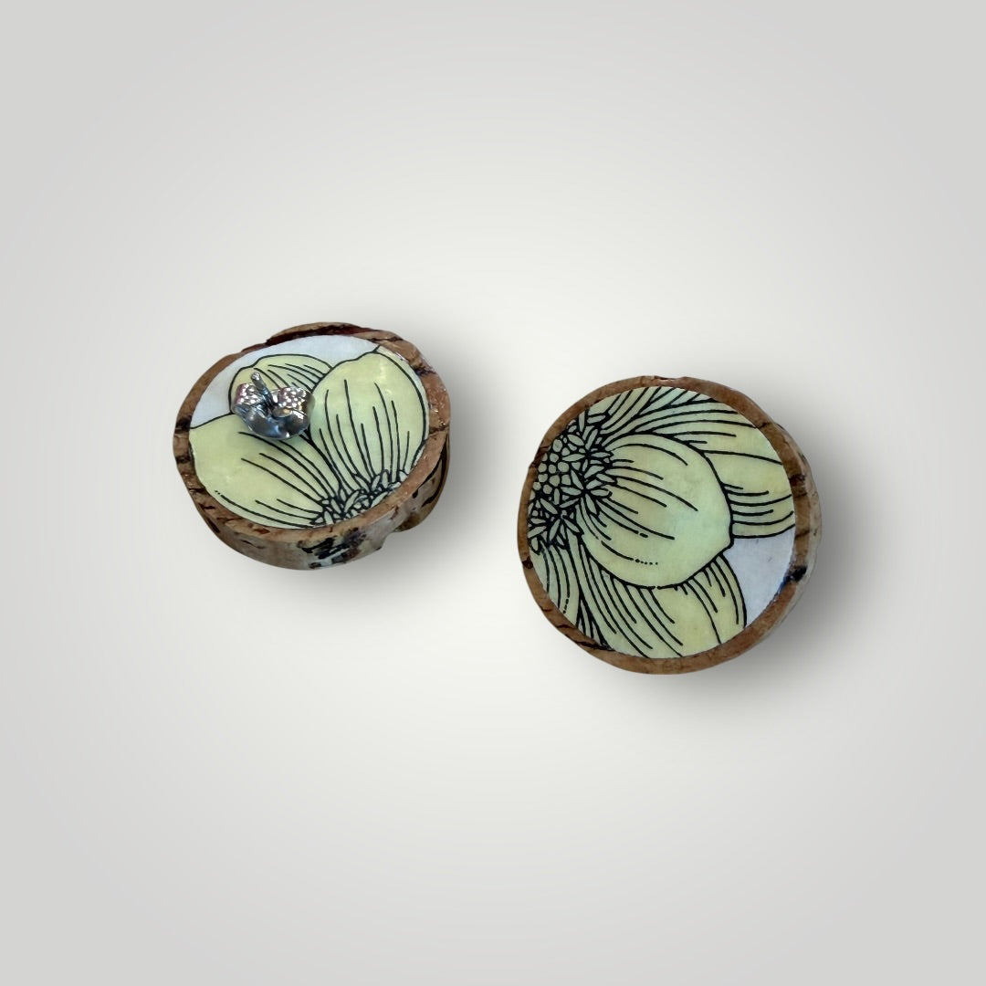 Vintage Book & Wine Earrings-vbw5
