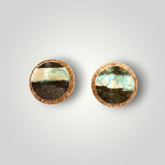 Vintage Book & Wine Earrings-vbw2