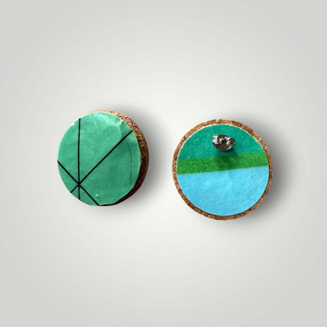 Vintage Book & Wine Earrings-vbw17