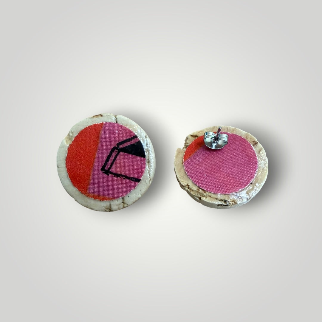 Vintage Book & Wine Earrings-vbw15