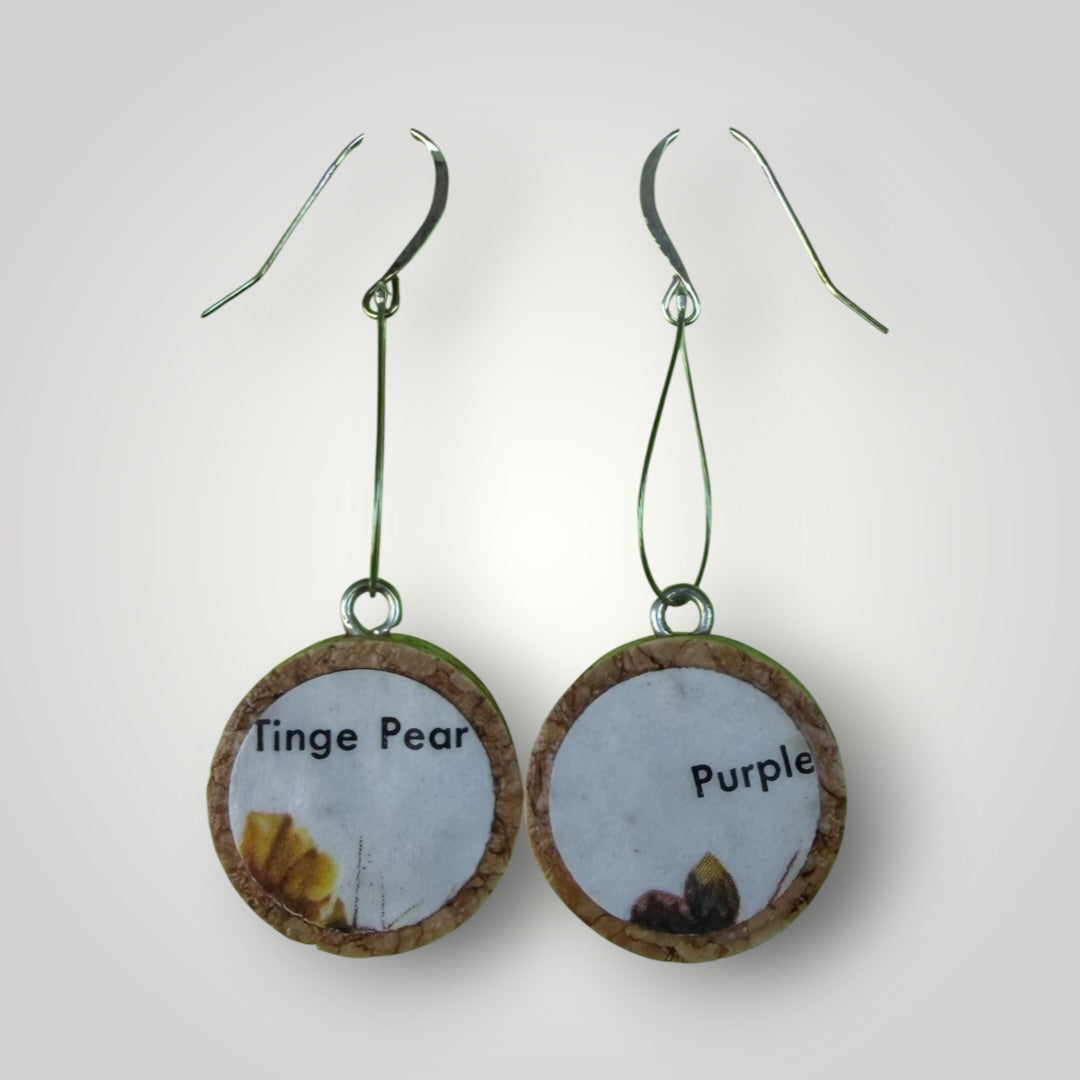 Vintage Book & Wine Earrings-vbw27