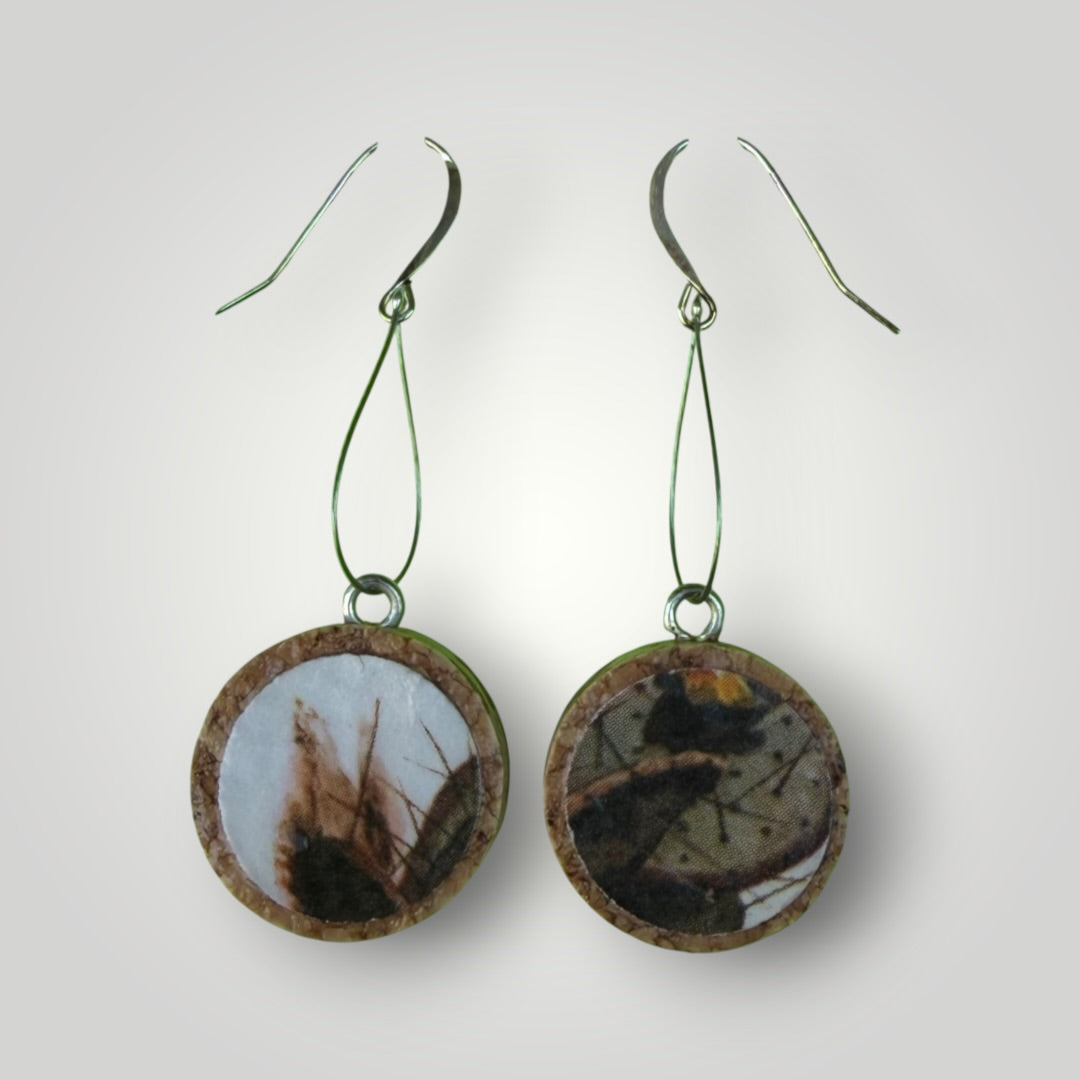 Vintage Book & Wine Earrings-vbw27