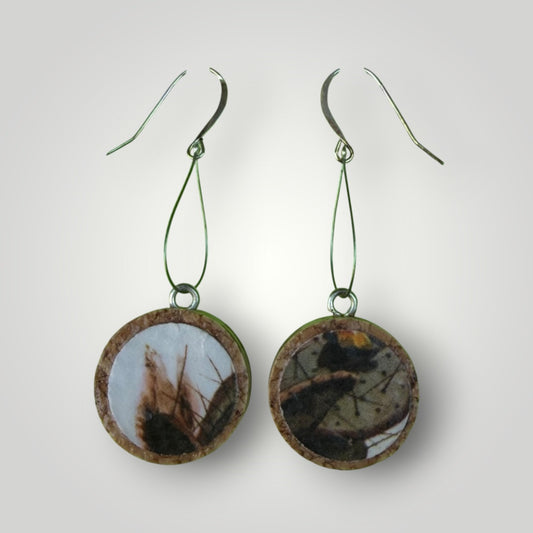 Vintage Book & Wine Earrings-vbw27