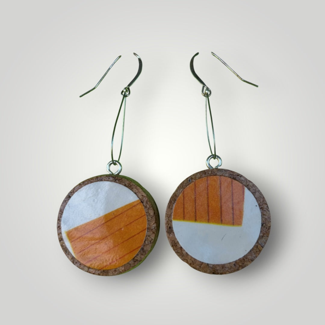 Vintage Book & Wine Earrings-vbw23