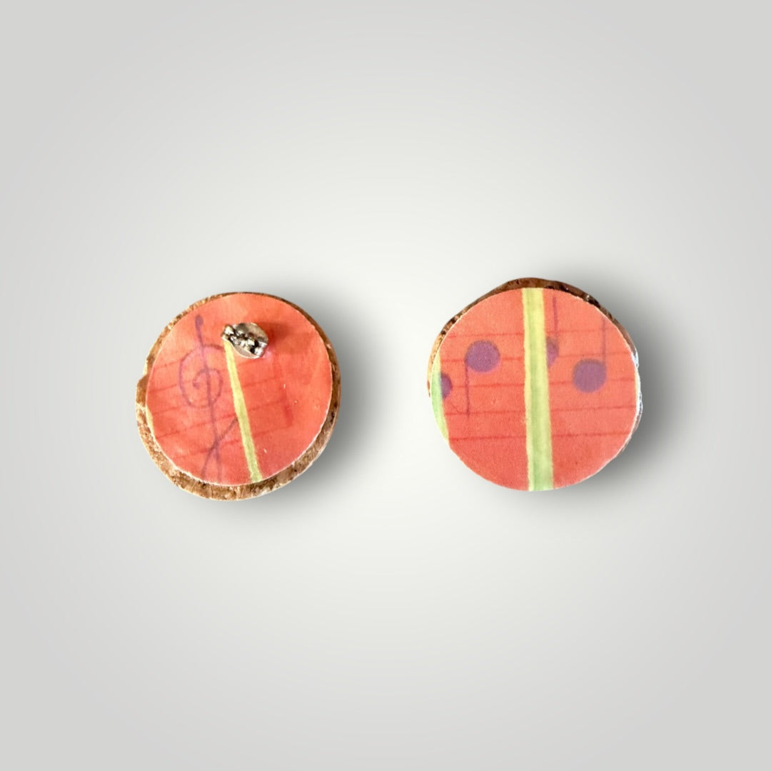 Vintage Book & Wine Earrings-vbw18