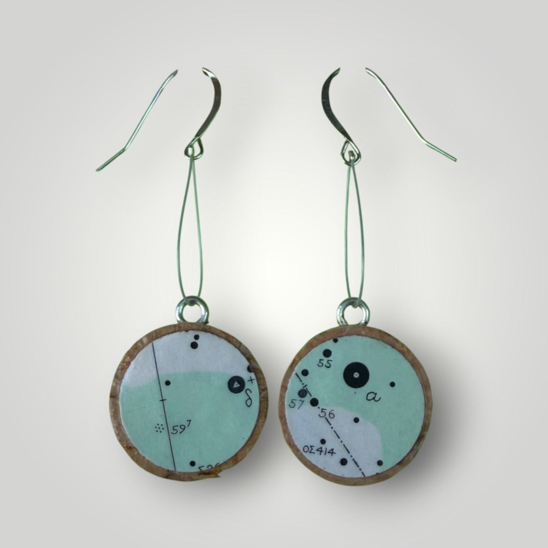 Vintage Book & Wine Earrings-vbw30