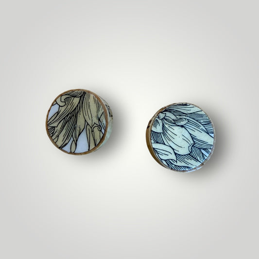 Vintage Book & Wine Earrings-vbw7