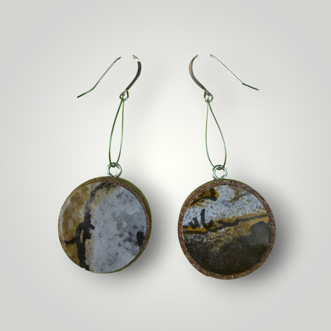 Vintage Book & Wine Earrings-vbw25