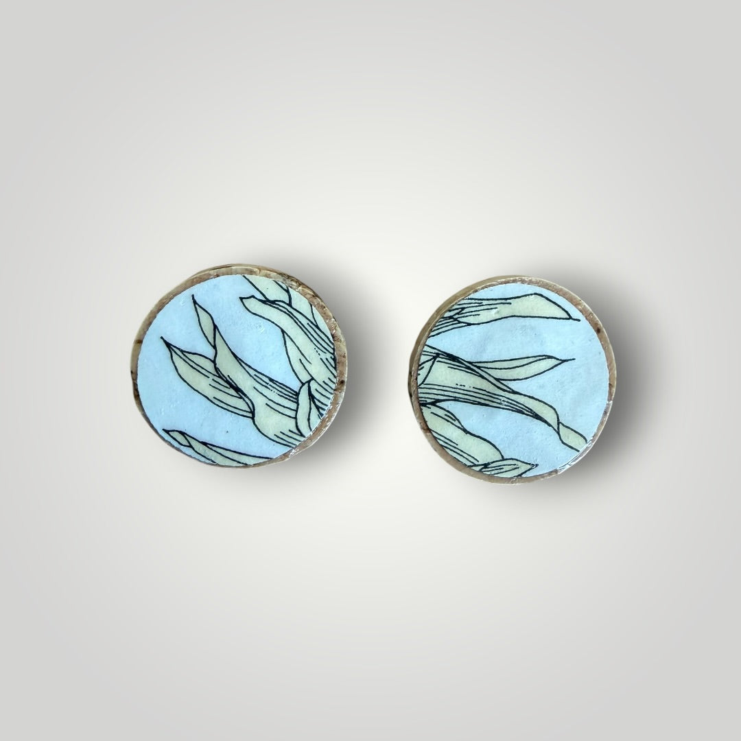 Vintage Book & Wine Earrings-vbw19