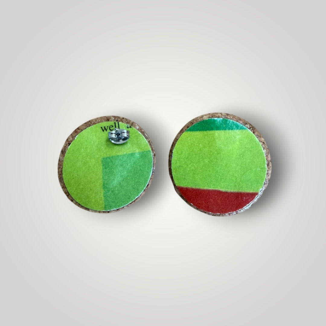 Vintage Book & Wine Earrings-vbw10