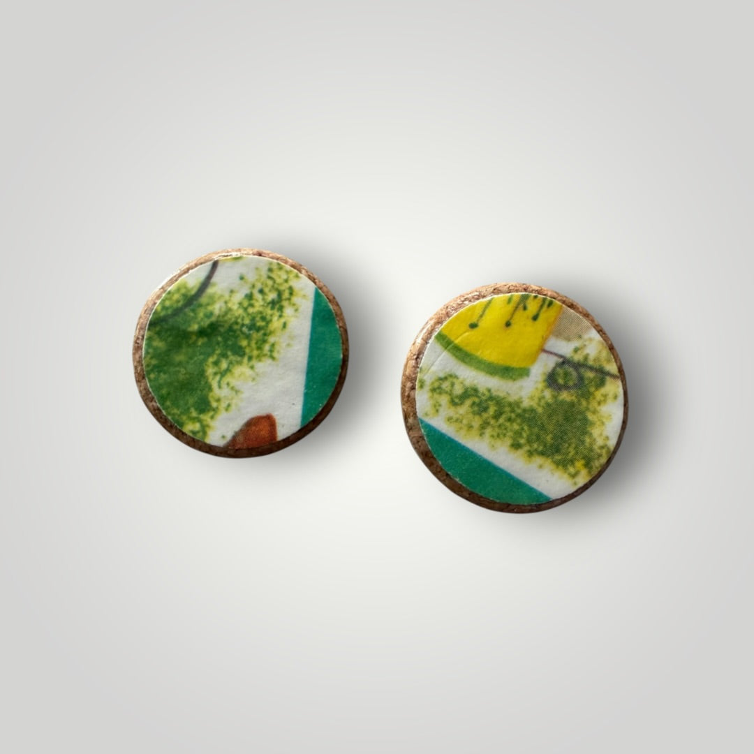 Vintage Book & Wine Earrings-vbw2