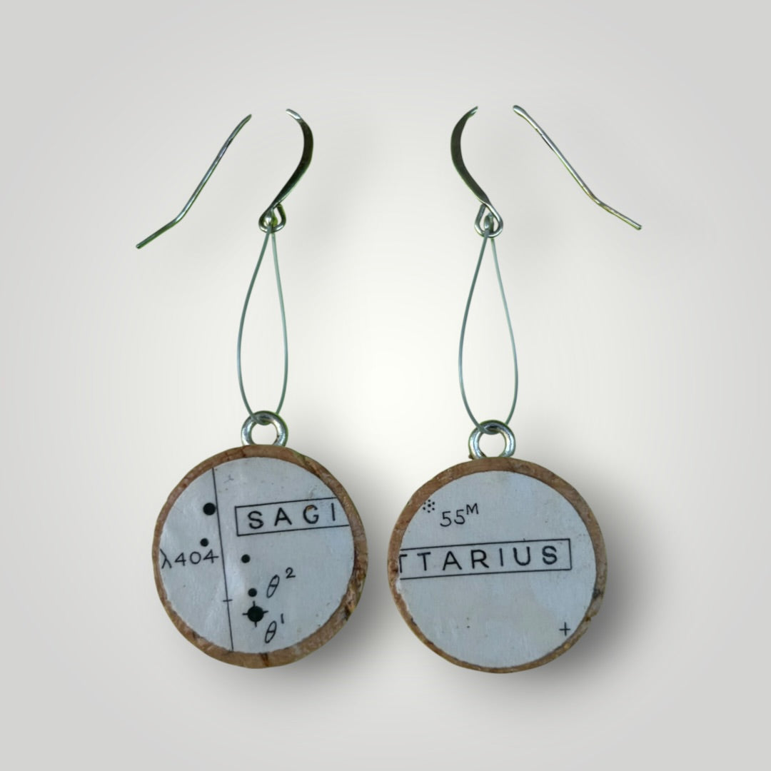 Vintage Book & Wine Earrings-vbw30