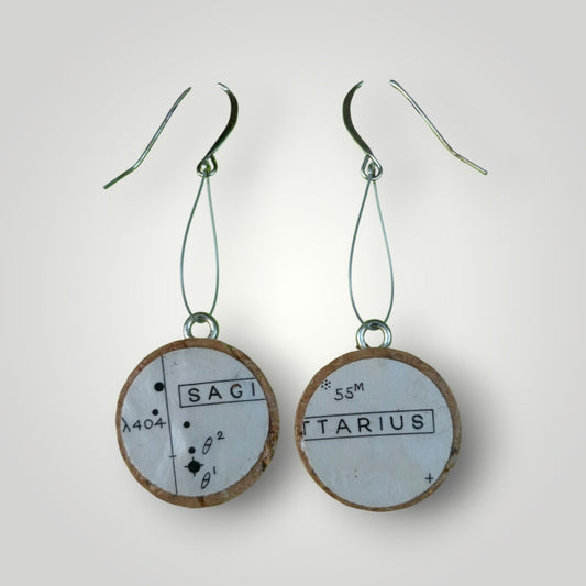 Vintage Book & Wine Earrings-vbw30