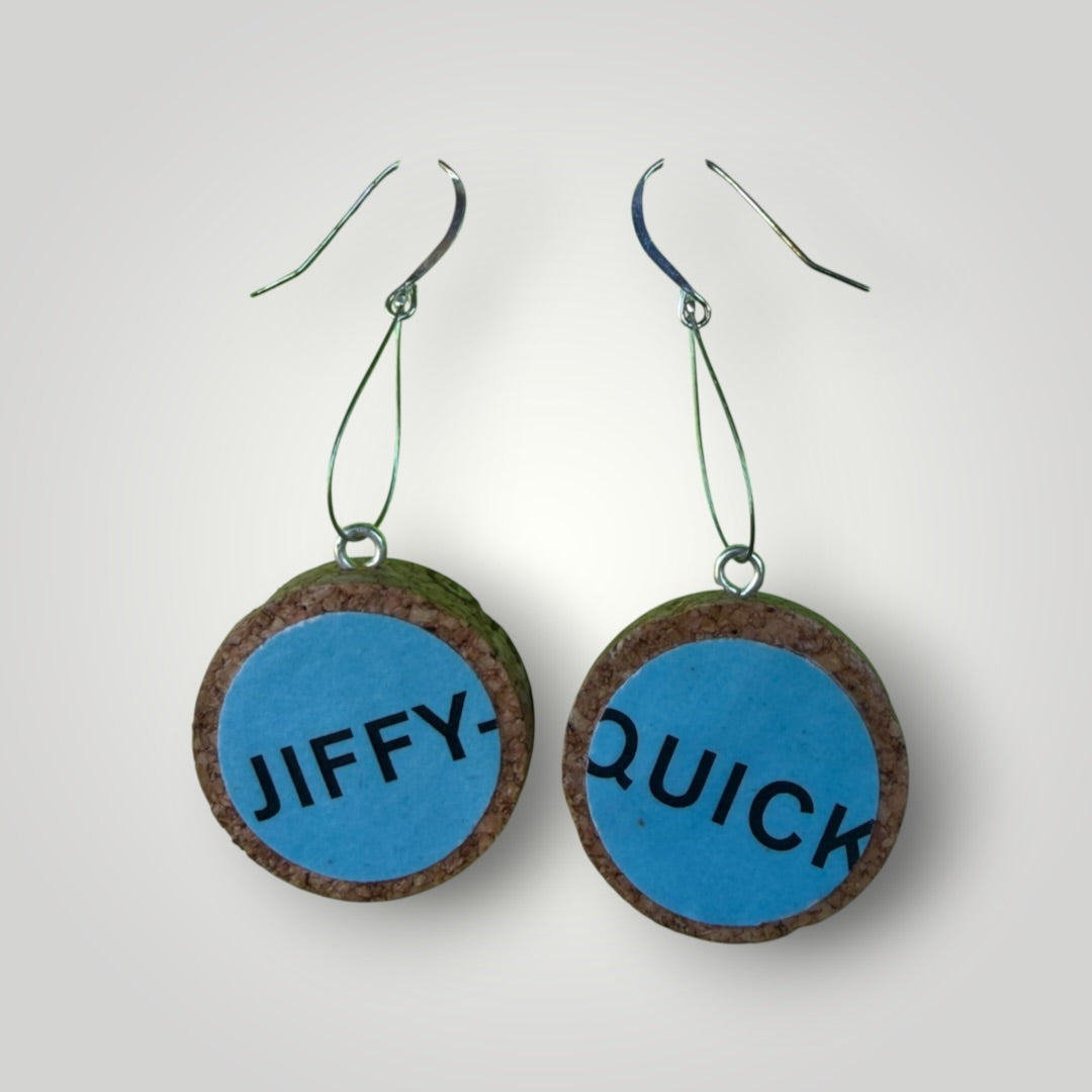 Vintage Book & Wine Earrings-vbw24