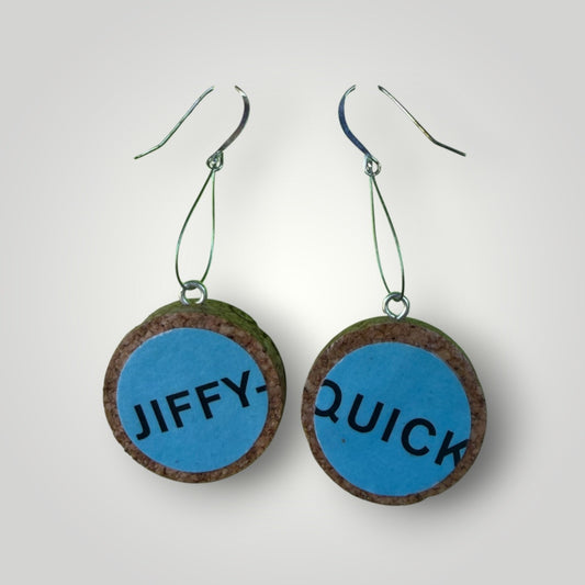 Vintage Book & Wine Earrings-vbw24