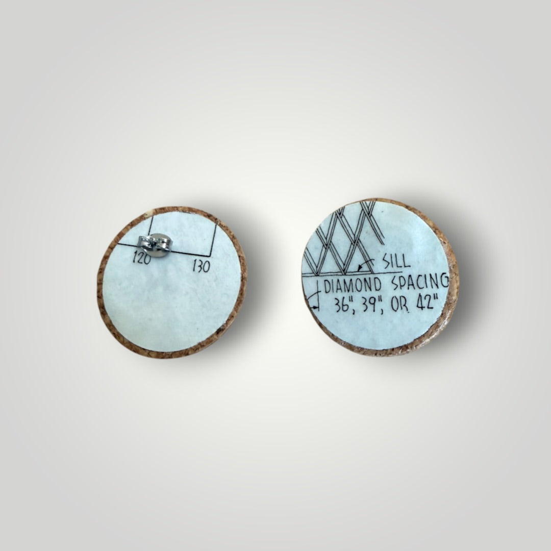 Vintage Book & Wine Earrings-vbw11