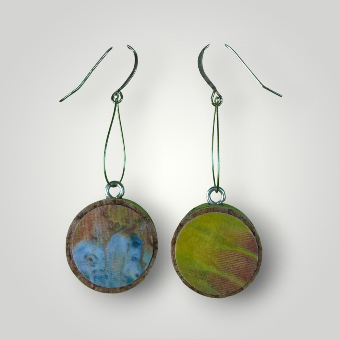 Vintage Book & Wine Earrings-vbw28