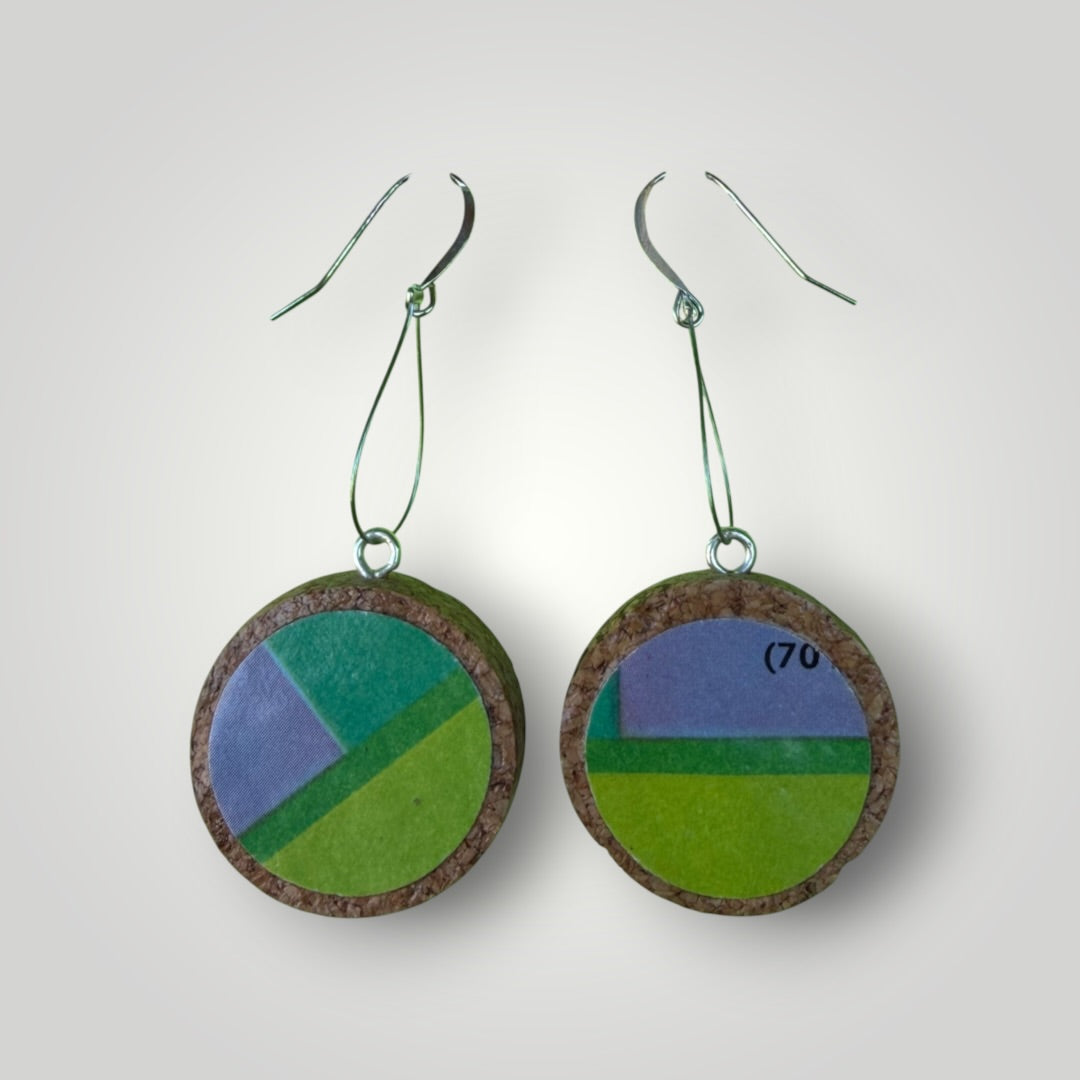 Vintage Book & Wine Earrings-vbw24