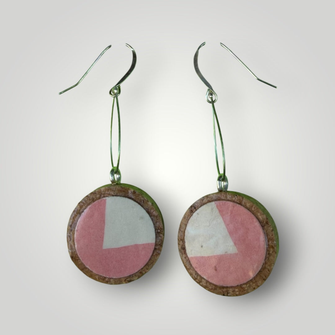 Vintage Book & Wine Earrings-vbw31