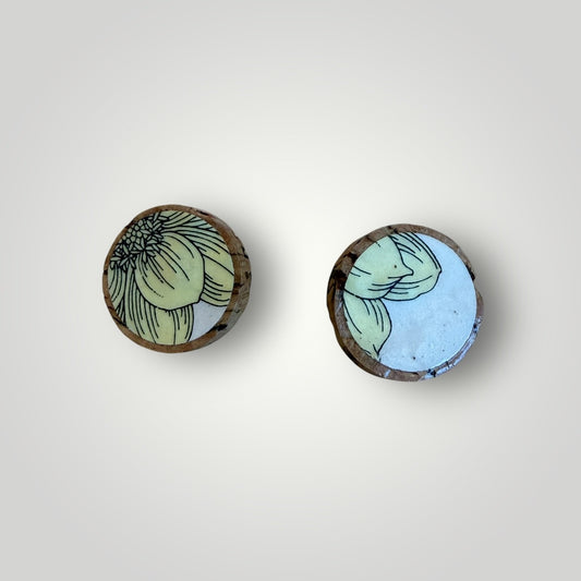 Vintage Book & Wine Earrings-vbw5
