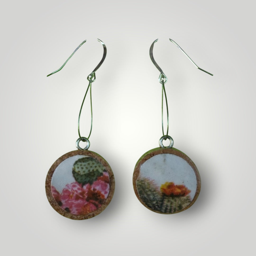 Vintage Book & Wine Earrings-vbw26