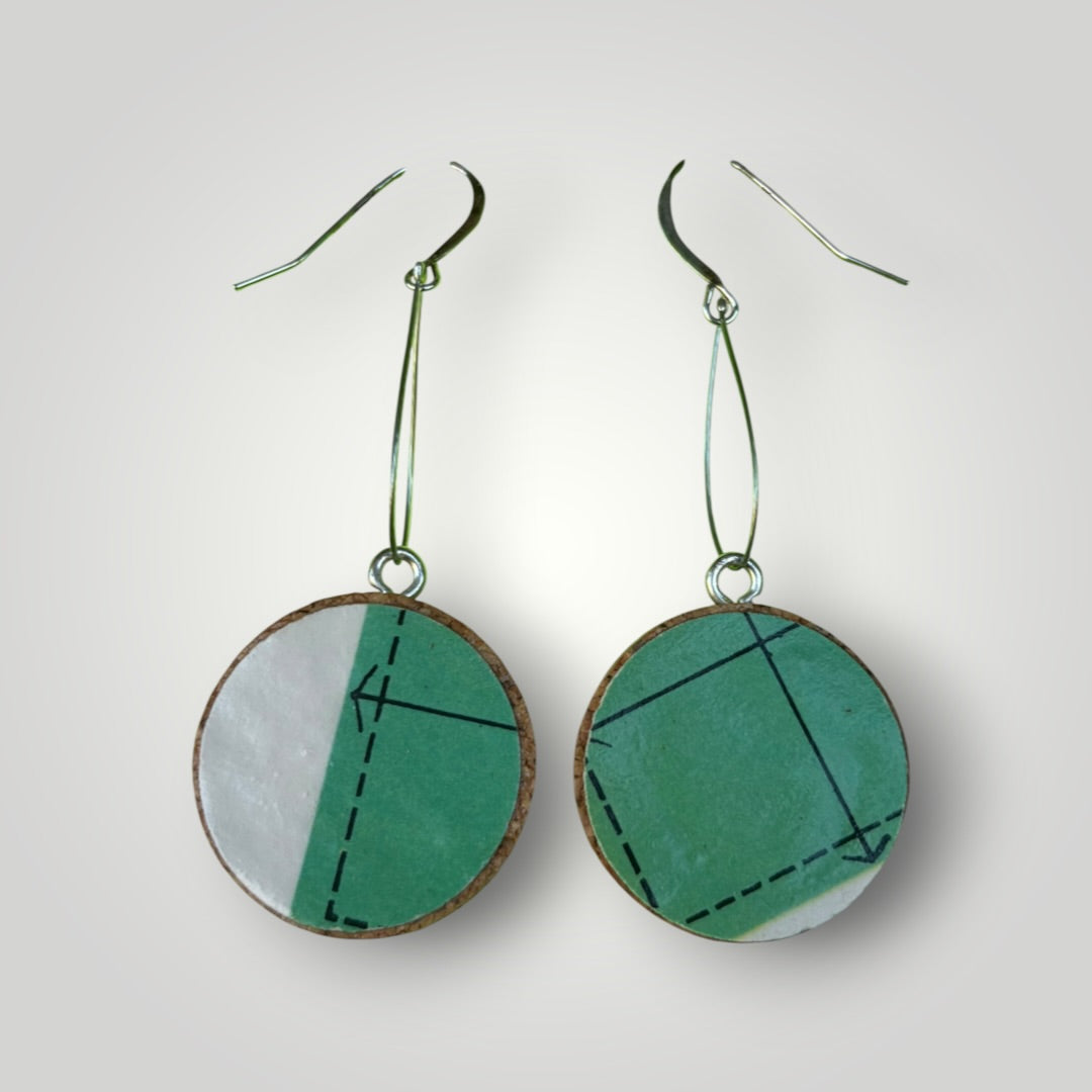 Vintage Book & Wine Earrings-vbw21