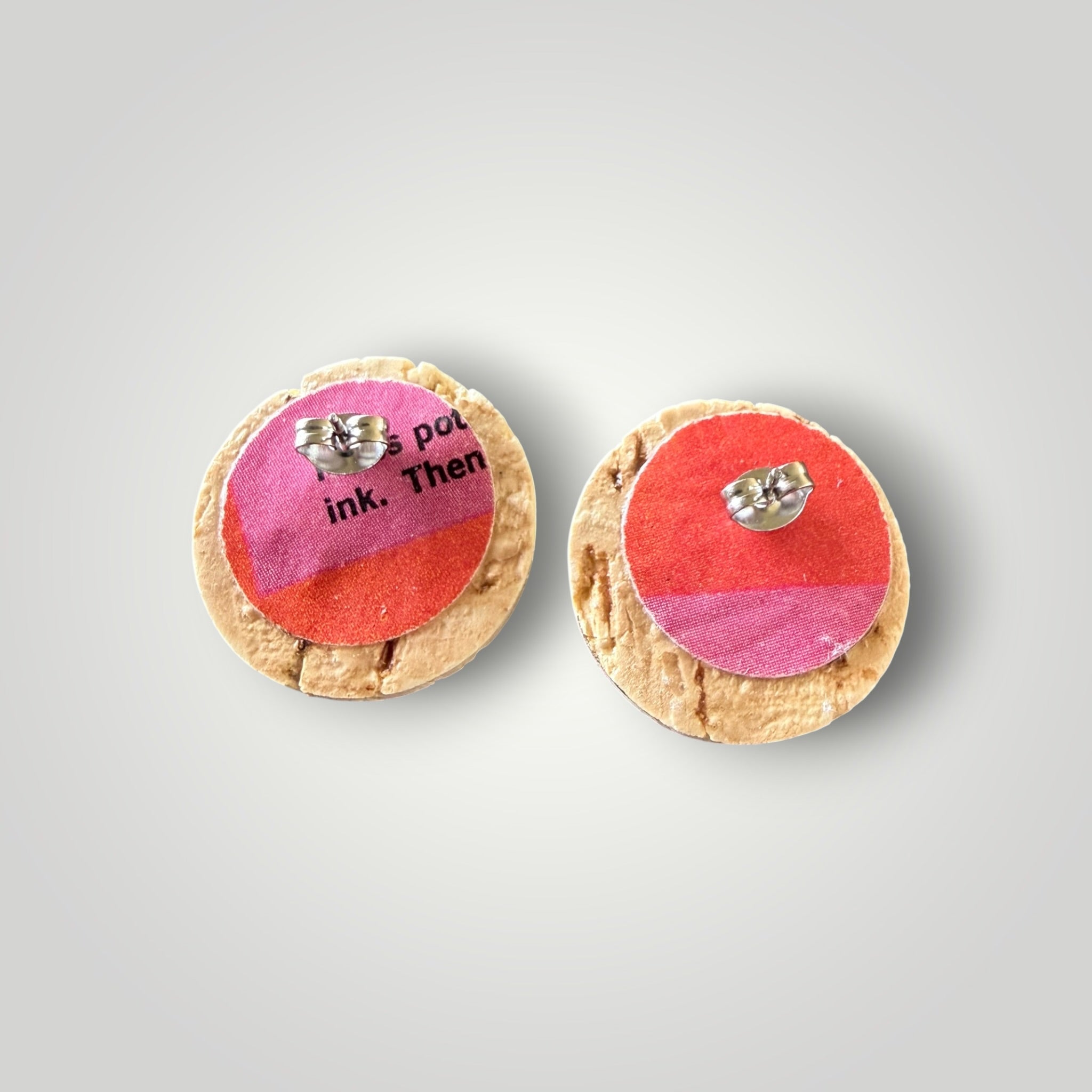 Vintage Book & Wine Earrings-vbw15