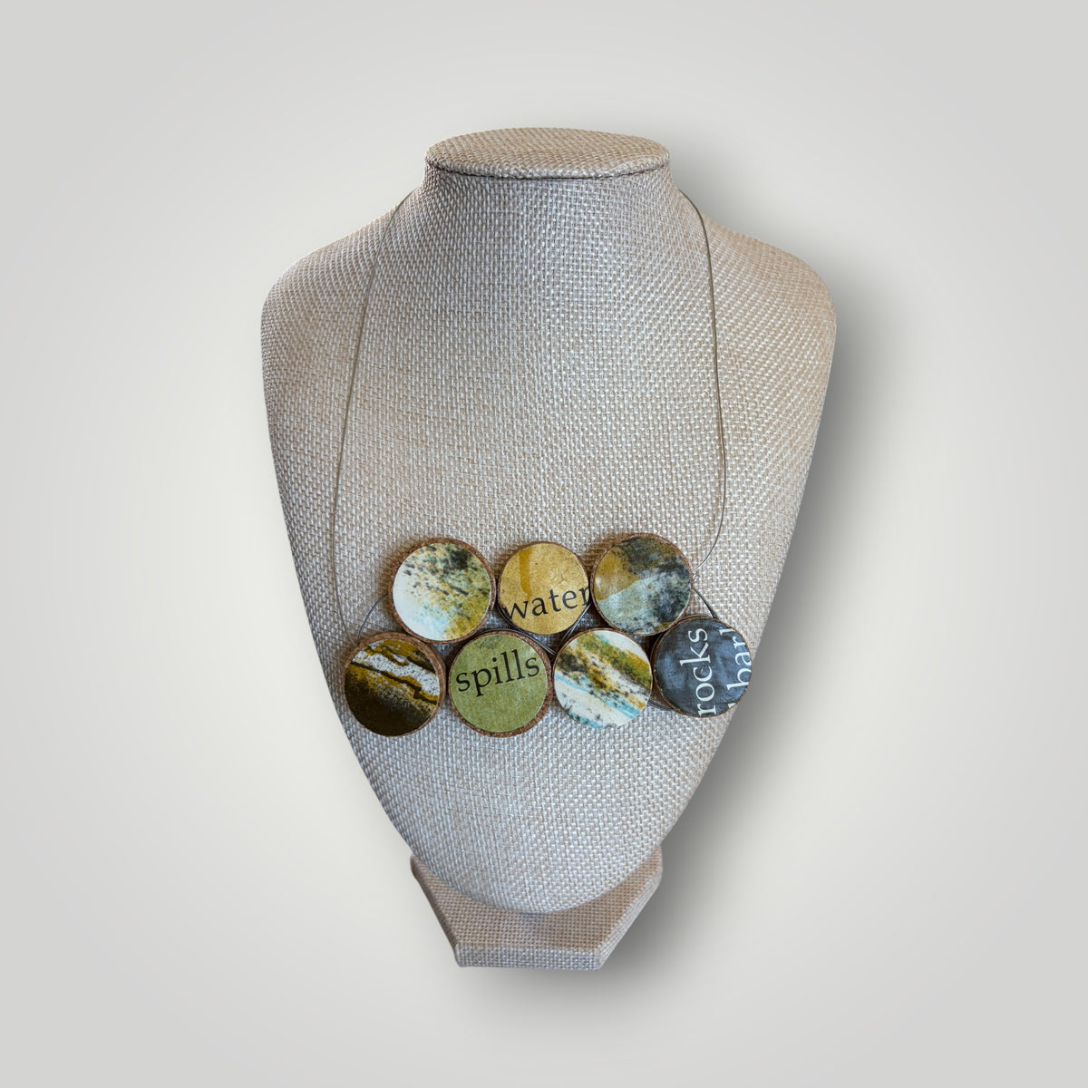 Vintage Book & Wine Necklace-02