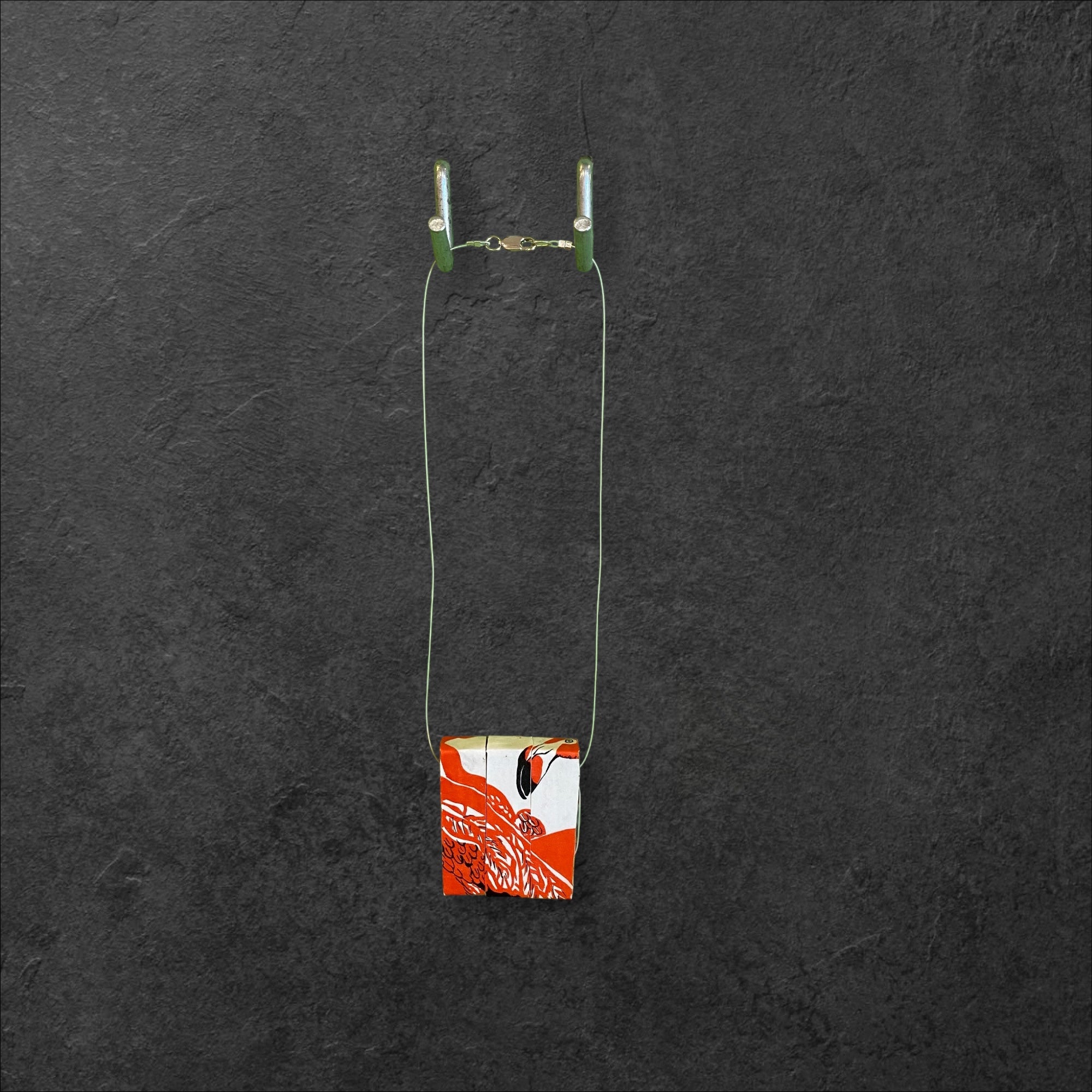 Vintage Book & Lounge Necklace - Flamingo