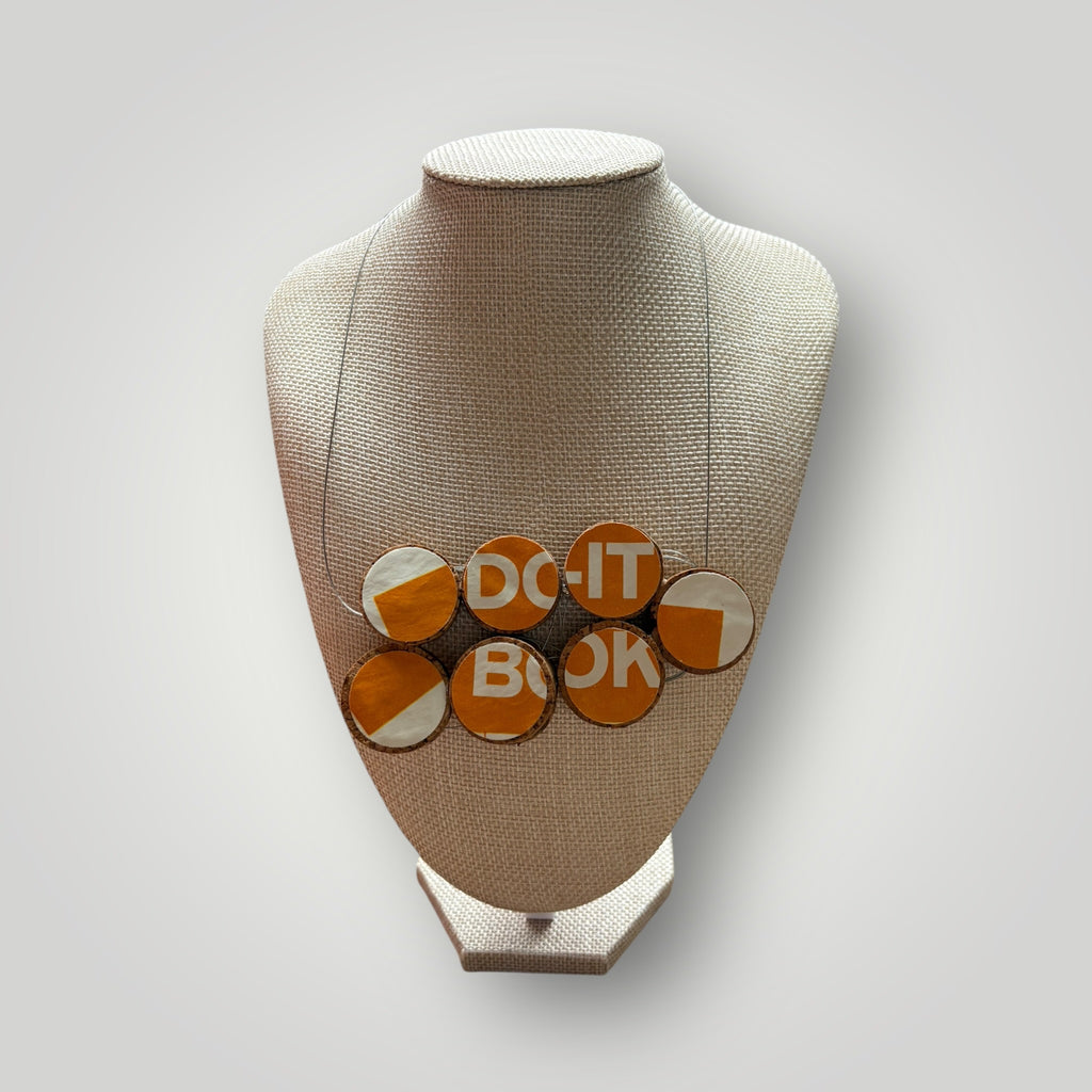 Vintage Book & Wine Necklace - 02