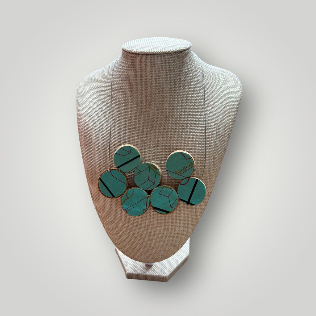 Vintage Book & Wine Necklace - 03