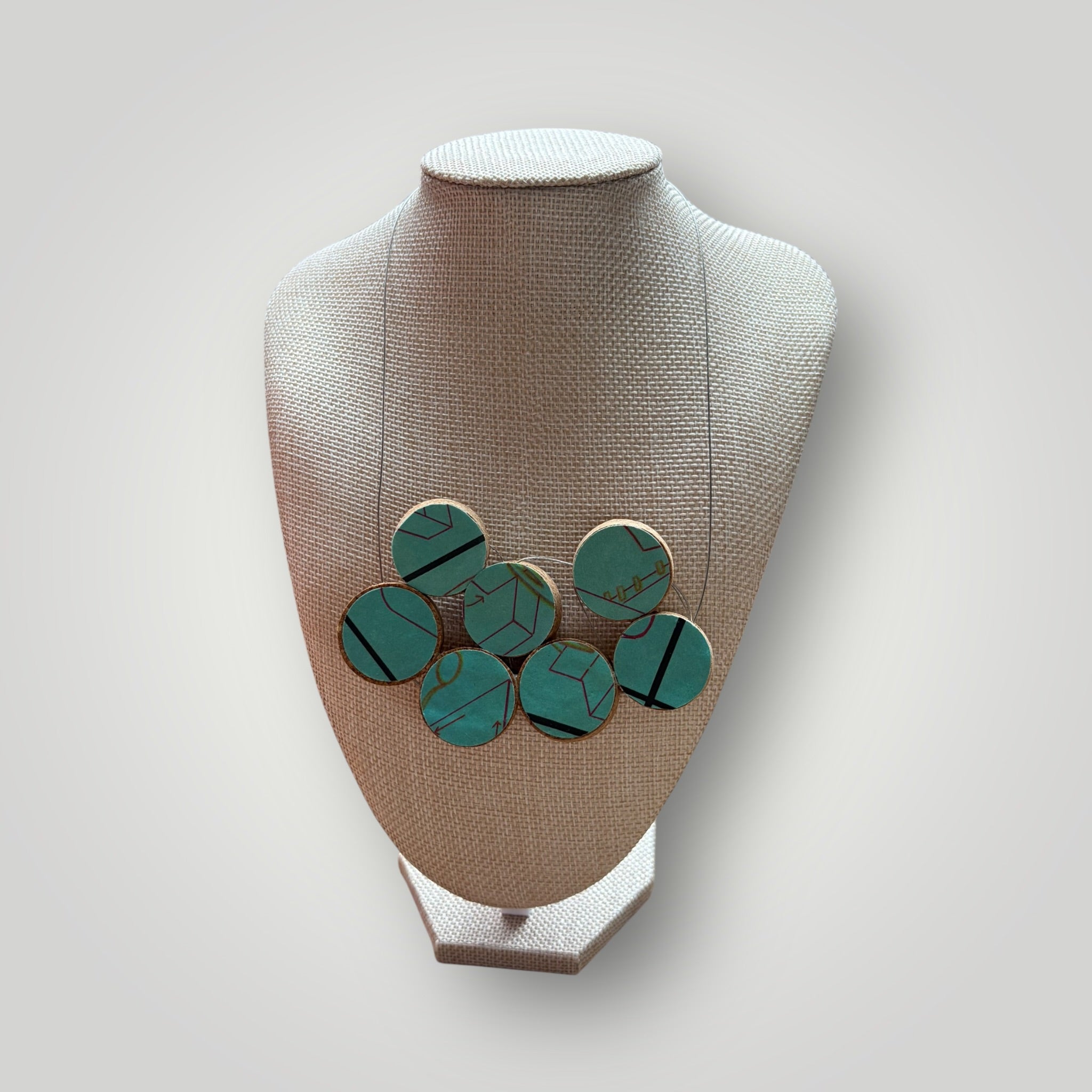 Vintage Book & Wine Necklace - 03
