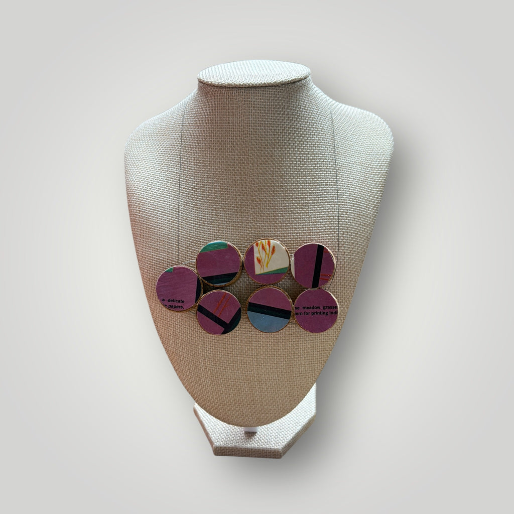 Vintage Book & Wine Necklace - 05