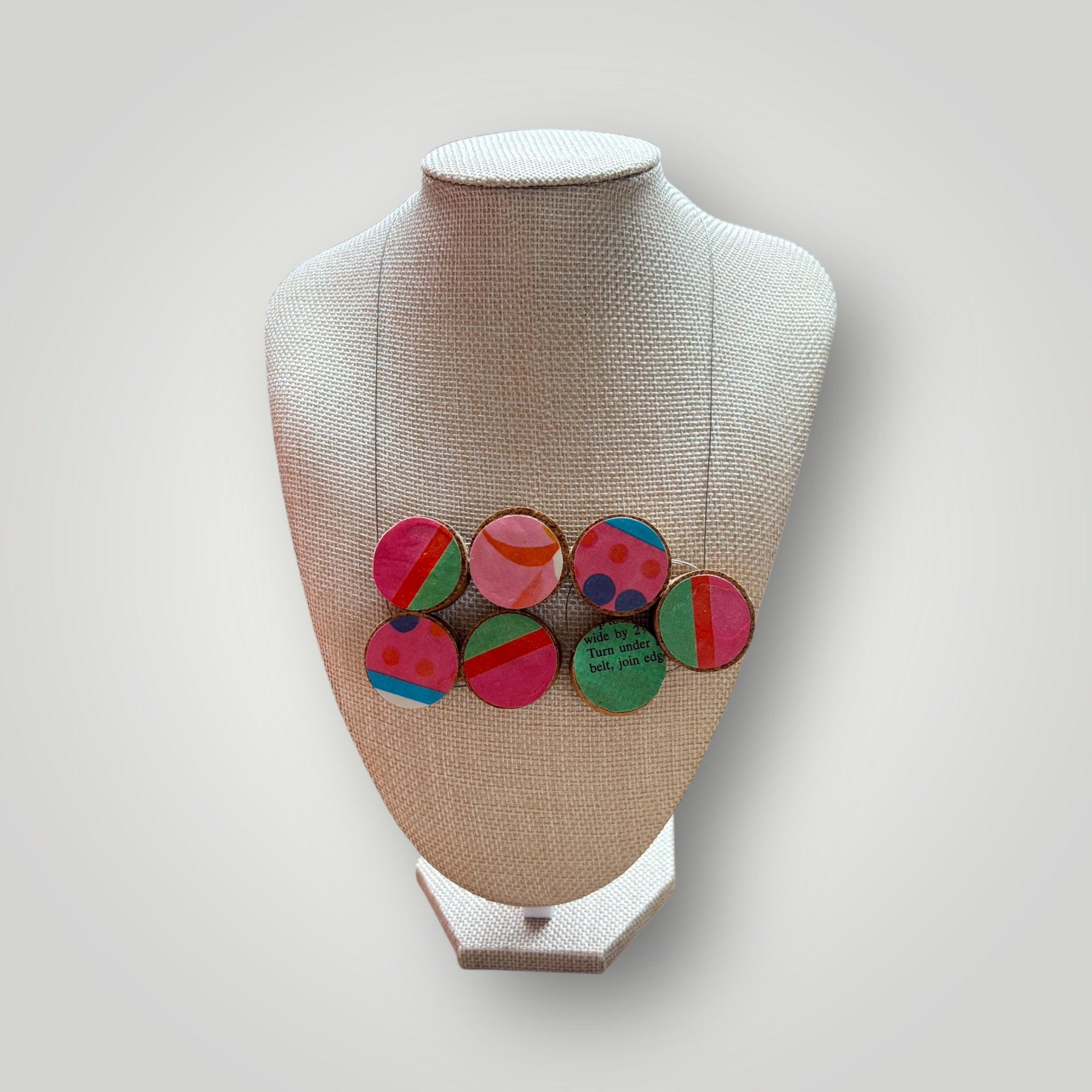 Vintage Book & Wine Necklace - 05