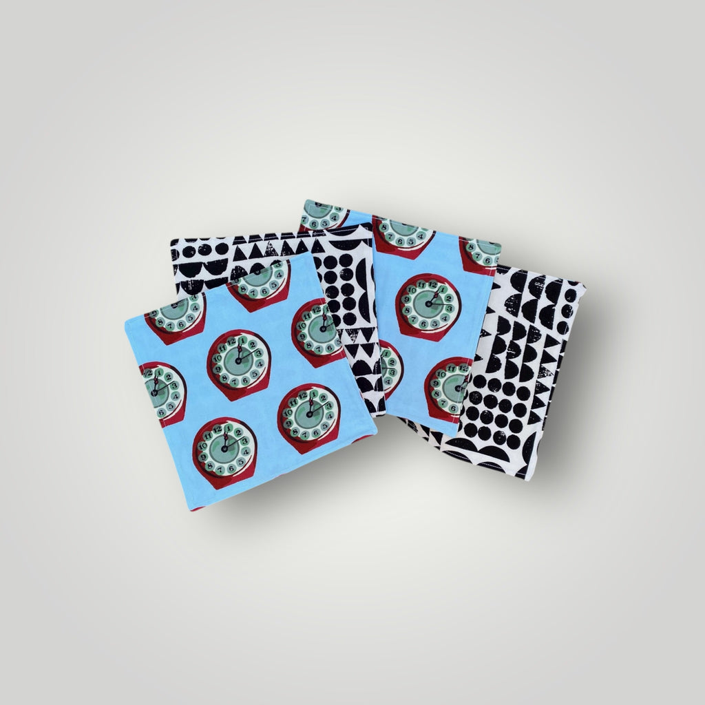 Everyday Organic Napkin- Clocks (set of 4)