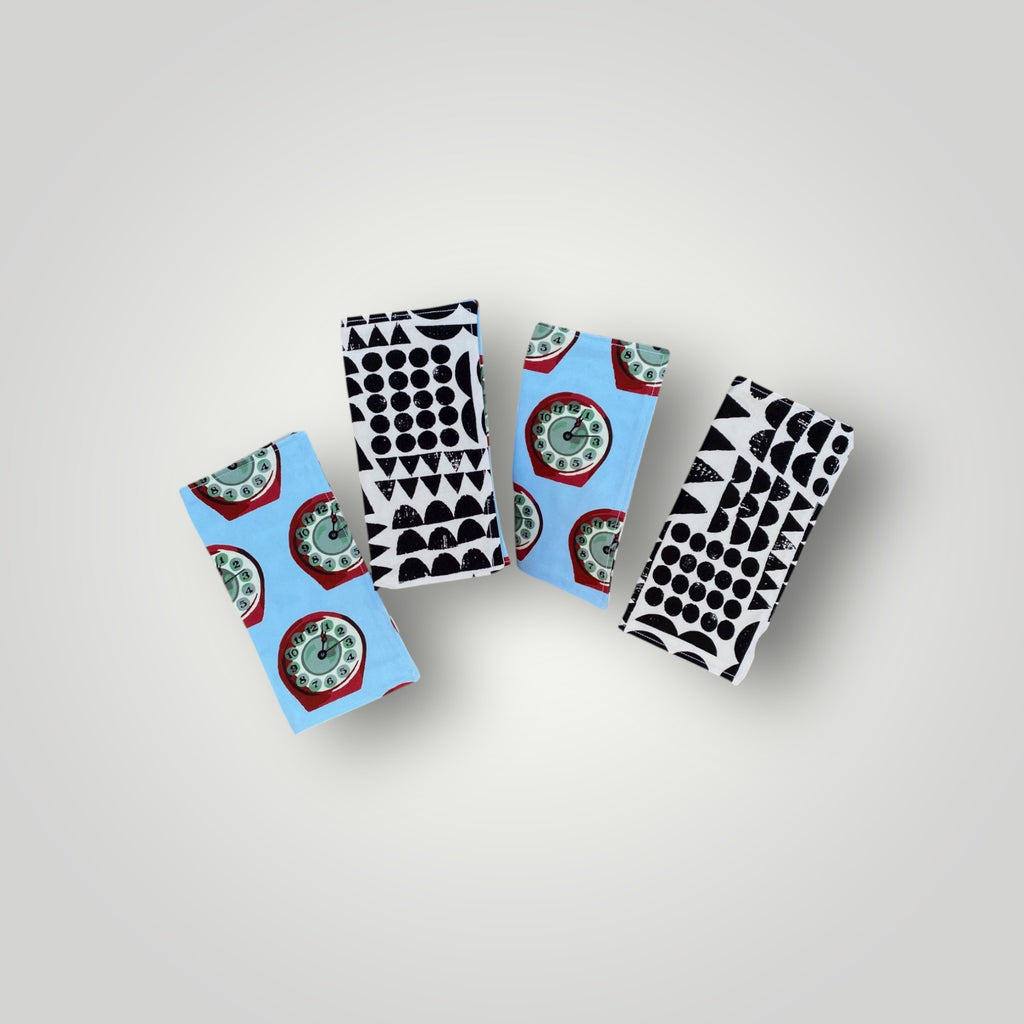 Everyday Organic Napkin- Clocks (set of 4)