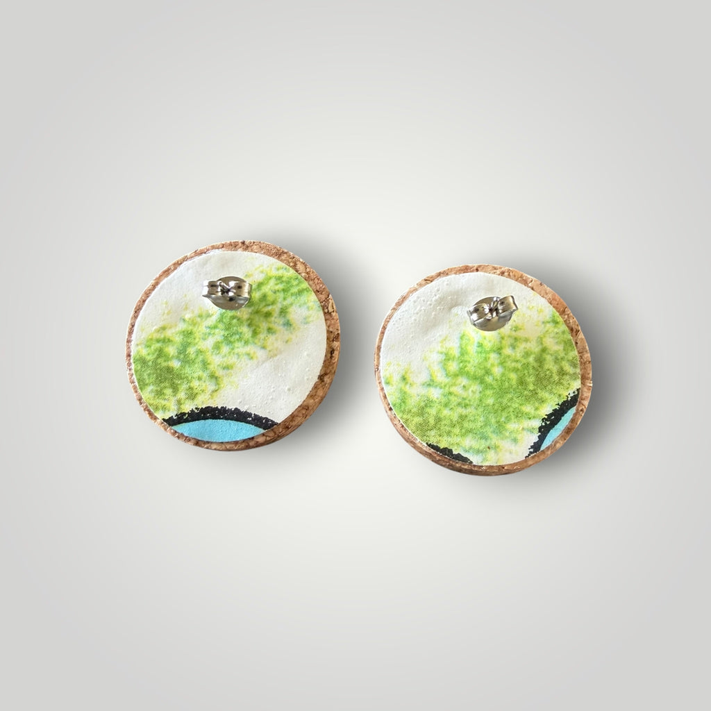 Vintage Book & Wine Earrings-vbw9
