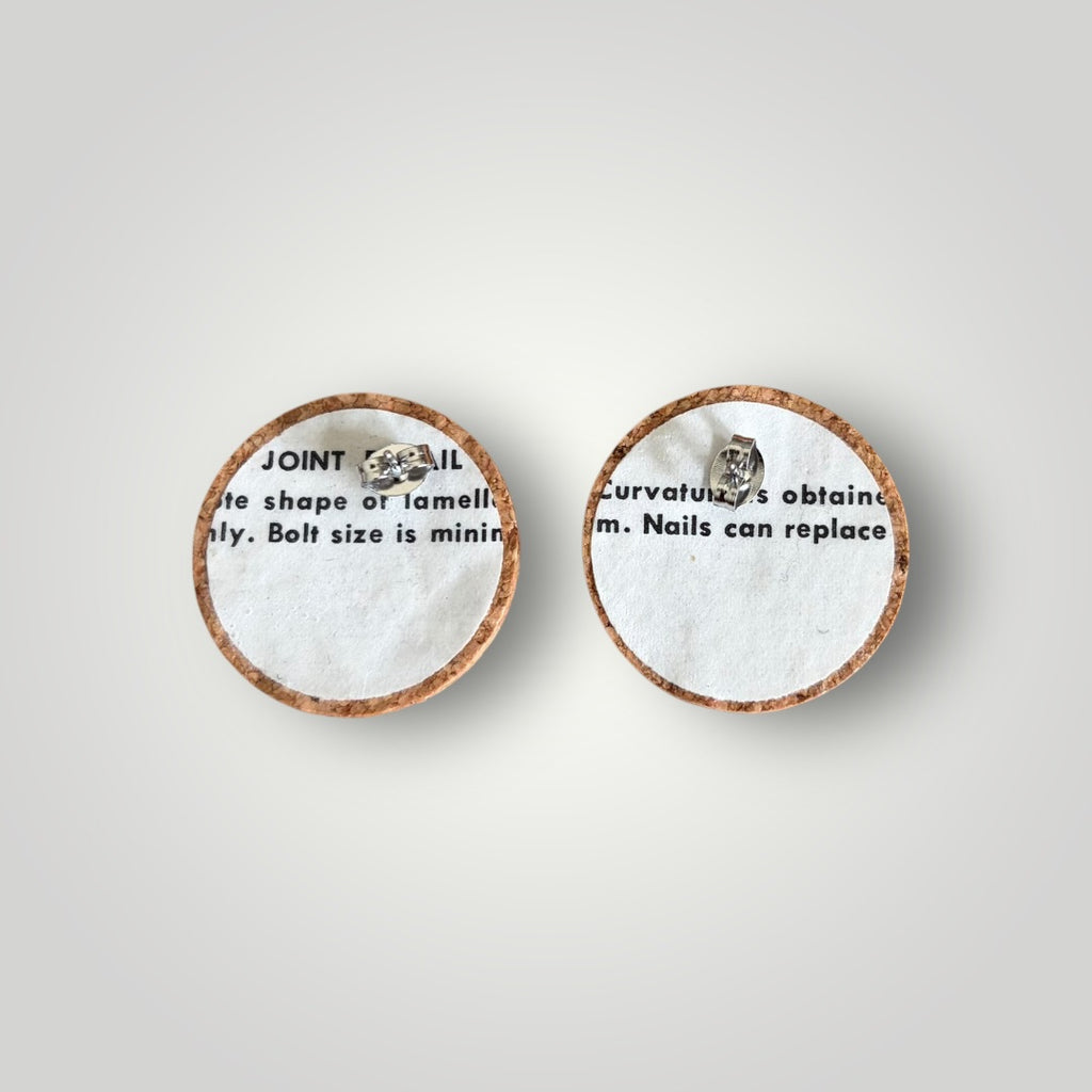 Vintage Book & Wine Earrings-vbw11